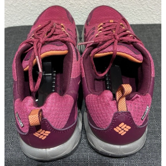Columbia Outdry Womens Hiking Shoes Outdoor Waterproof Sz 9 Maroon - Picture 5 of 7
